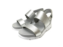 コール ハーン COLE HAAN ZERO GRAND ゼログランド メタリック ウェッジサンダル W23274 レディース シルバー 8B 25 601sh-22