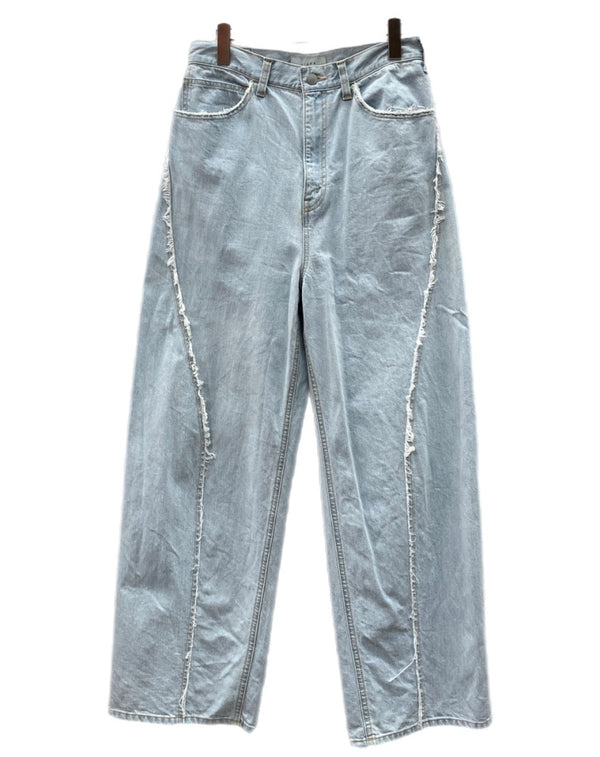 ジエダ Jieda USED LOOSE FIT JEANS ユーズド ルーズ フィット ジーンズ ジップフライ ワイド 青 ロゴ Jie-22S-PT01-A デニム ブルー サイズ 1 104MB-285