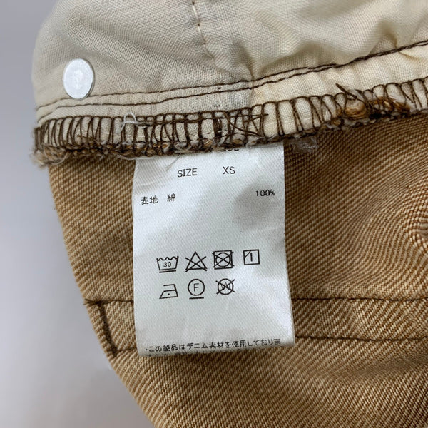 クヌースマーフ Knuth Marf bell bottom denim pants フレアパンツ スタッツ デニム ブラウン SSサイズ 201LB-111