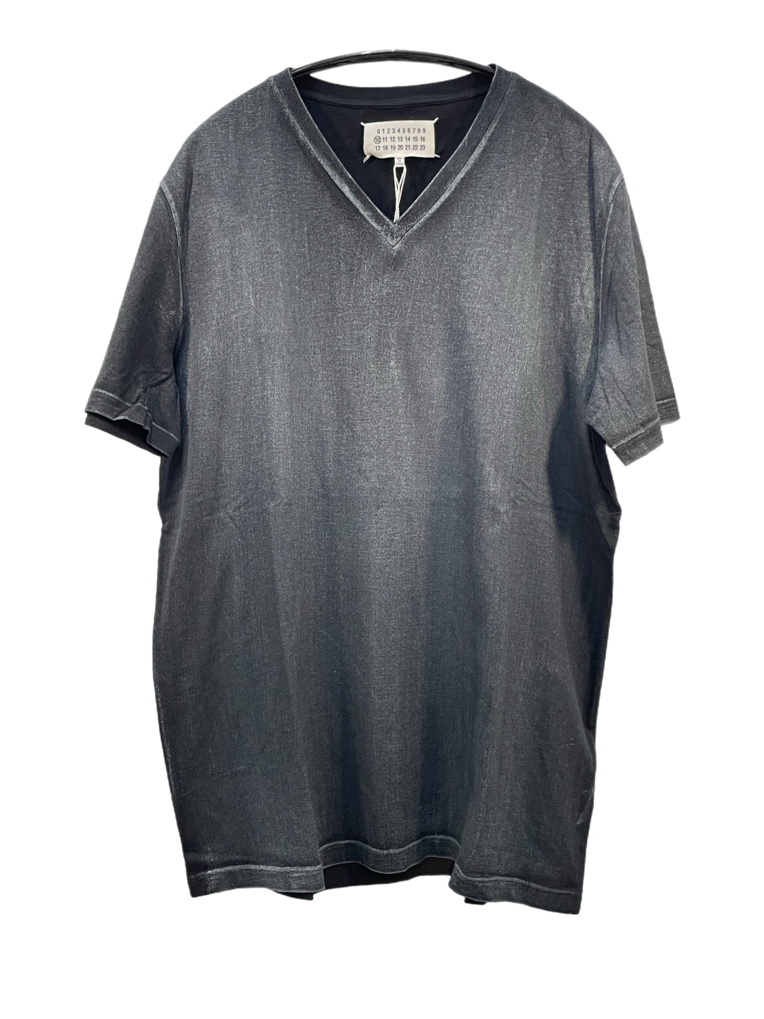 【Maison Margiela】used加工Tシャツ 国内発送 メゾン マルジェラ 23ss デストロイ加工Tシャツ 黒 (Maison