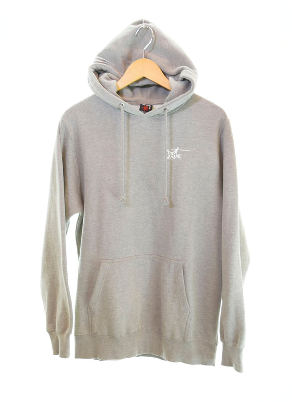 ステューシー STUSSY USA製 kappa sigma KE キング シャドーマン sweat foody パーカー パーカ グレー Mサイズ 103MT-1265