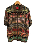 シュプリーム SUPREME 23SS Gradient Grid Zip Up Polo グラディエント グリッド ジップアップ ニット ポロ  半袖シャツ マルチカラー Lサイズ 101MT-4553