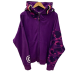 ア ベイシング エイプ A BATHING APE SHARK FULL ZIP HOODIE 001ZPI301018M パーカ パープル Mサイズ 201MT-3873