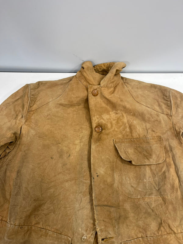 ヴィンテージ vintage 30’s 30年代 Duxbak ダックスバック 白タグ ハンティングジャケット カバーオール ウッドボタン 襤褸 雰囲気系 ジャケット ブラウン 101MT-5447