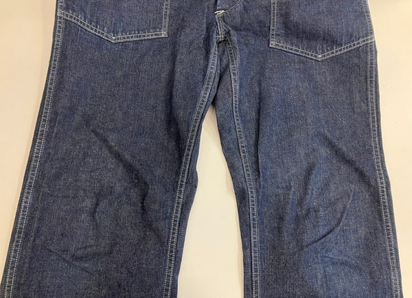 クーティー COOTIE PRODUCTIONS シンチバック デニム ワークパンツ ペインターパンツ ベイカーパンツ マリンパンツ ボタンフライ パッチポケット デニム ブルー Mサイズ 101MB-626