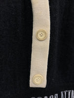 カンサイヤマモト KANSAI YAMAMOTO 山本寛斎 ヴィンテージ ニットワンピース ボーダー Vネック ドッキングデザイン 日本製 レトロ ワンピース ブラック Mサイズ 101LT-167