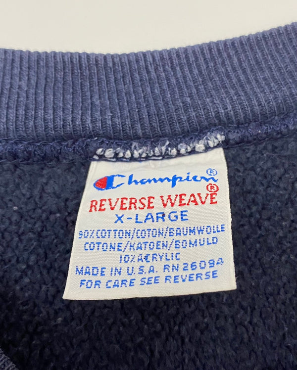 【曜日割引対象外】 チャンピオン Champion 90's USA製 REVERSE WEAVE スウェット ネイビー XLサイズ 201MT-2825 VB