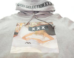 ゴッドセレクショントリプルエックス GOD SELECTION XXX ケイト・モス フォト スウェットパーカー パーカ グレー Mサイズ 103MT-3116