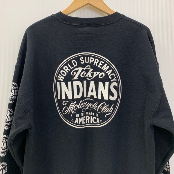 トウキョウインディアンズモーターサイクル  TOKYO INDIANS MC 東京インディアンズ GILDAN スウェット ブラック Lサイズ 201MT-3782