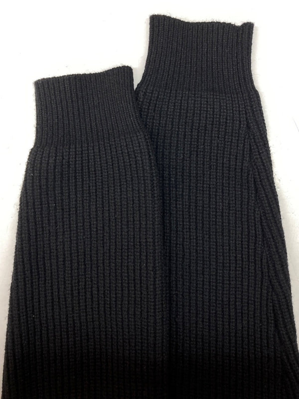 ディーゼル DIESEL K-RUSHIS SWEATER スウェット切替 セーター ニット ハトメ 長袖 黒 セーター 無地 ブラック Mサイズ 104MT-1603