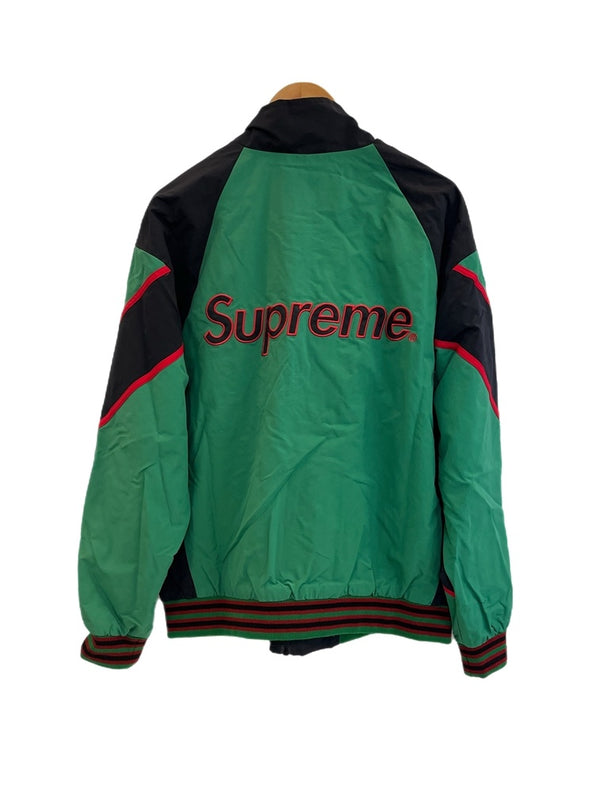 シュプリーム SUPREME 21AW SUPREME×New York Yankees Track Jacket ニューヨークヤンキーズ コラボ トラックジャケット ナイロンジャケット ロゴ刺繍 緑 ジャケット グリーン Mサイズ 101MT-5052
