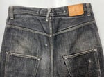 ガンリュウ GANRYU 09AW SARROUEL DENIM PANTS サルエル デニム パンツ FUMITO GANRYU ボタンフライ パッチ ズボン 黒 無地 ED-P011 デニム ブラック Mサイズ 104MB-156