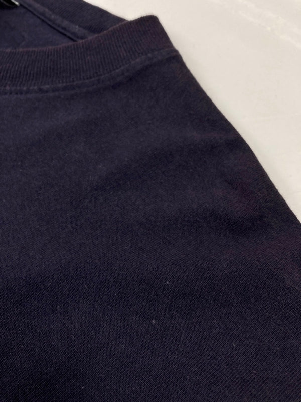 ヴェトモン VETEMENTS 20SS PRINT LOGO S/S TEE プリント ロゴ 半袖 Ｔシャツ バーコードパッチ クルーネック 紺 Tシャツ ロゴ ネイビー Mサイズ 104MT-2342