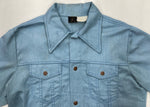 ヴィンテージ vintage 70s 70年代 SEARS コットン トラッカージャケット ワークジャケット 水色 ジャケット 無地 ブルー 104MT-1353
