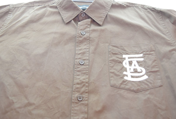 ウィンダンシー WIND AND SEA 胸ポケット 刺繍 ロングスリーブ シャツ長袖シャツ WDS-O-ATT-24-Q2-SH-01 長袖シャツ ブラウン Lサイズ 103MT-2969