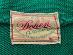 ヴィンテージ vintage 50s 50年代 Dehen レタードカーディガン ニット 緑 カーディガン 無地 グリーン 104MT-1855