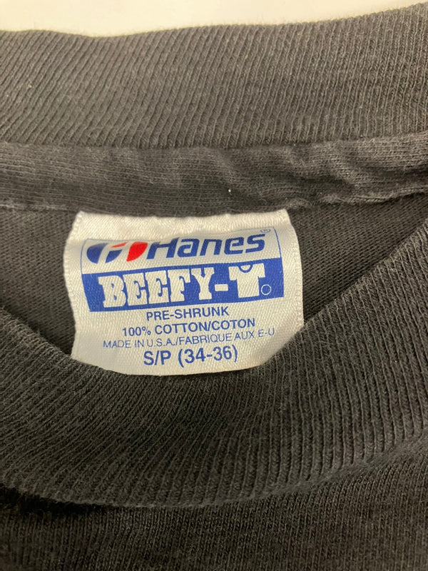 ヴィンテージ vintage 90's 90年代 Hanes HaRlequin 宇宙 惑星 アートプリント スーベニアT MADE IN USA アメリカ製 Tシャツ ブラック Sサイズ 101MT-4814