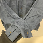 【曜日割引対象外】 ワコマリア WACKO MARIA レーヨン 長袖シャツ 長袖シャツ ネイビー Mサイズ 201MT-4649