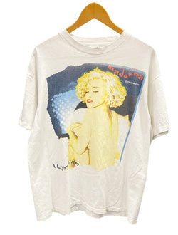 ヴィンテージ Vintage 90s 90's Madonna Blond Ambition Tour T-shirt マドンナ ツアーTシャツ 白 半袖 XL Tシャツ プリント ホワイト LLサイズ 101MT-2415