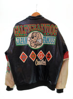 ガルフィー GALFY 犬革 怒顔アングリー ANGRYGALFY ライダースジャケット ブルゾン 黒 ジャケット ブラック Lサイズ 103MT-1758