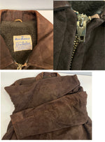 ヴィンテージ vintage 50’s~60's 50~60年代 Marc Mitchell ヌバックレザー スポーツジャケット SCOVILL ZIPPER DuPont Quilon - ジャケット ブラウン 101MT-4752