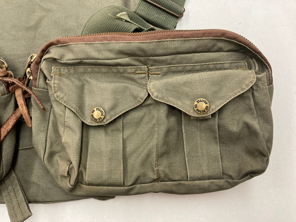 フィルソン FILSON FOUL WEATHER FLY FISHING VEST フォウルウェザー フィッシング ハンティング USA製 緑 REG ベスト 無地 カーキ 104MT-1541