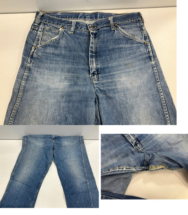 ヴィンテージ vintage 60's 60年代 ストア系 42TALON ZIPPER イエロー/オレンジステッチ デニム ブルー 101MB-675