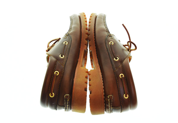 ティンバーランド Timberland 3EYE CLASSIC LUG スリーアイ クラシック ラグ AUTHENTIC HANDSEWN BOAT SHOE  30003 メンズ靴 デッキシューズ ブラウン 8.5M 103S-1019