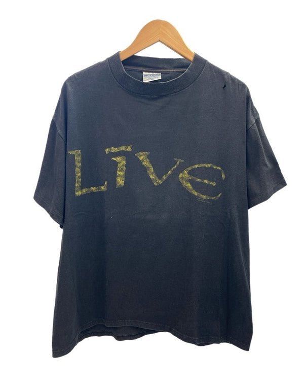 バンド band 90s ©1992 LIVE ライブ Mental Jewelry メンタルジュエリー バンドTシャツ US古着 黒 Vintage ヴィンテージ XL Tシャツ ブラック LLサイズ 101MT-2981