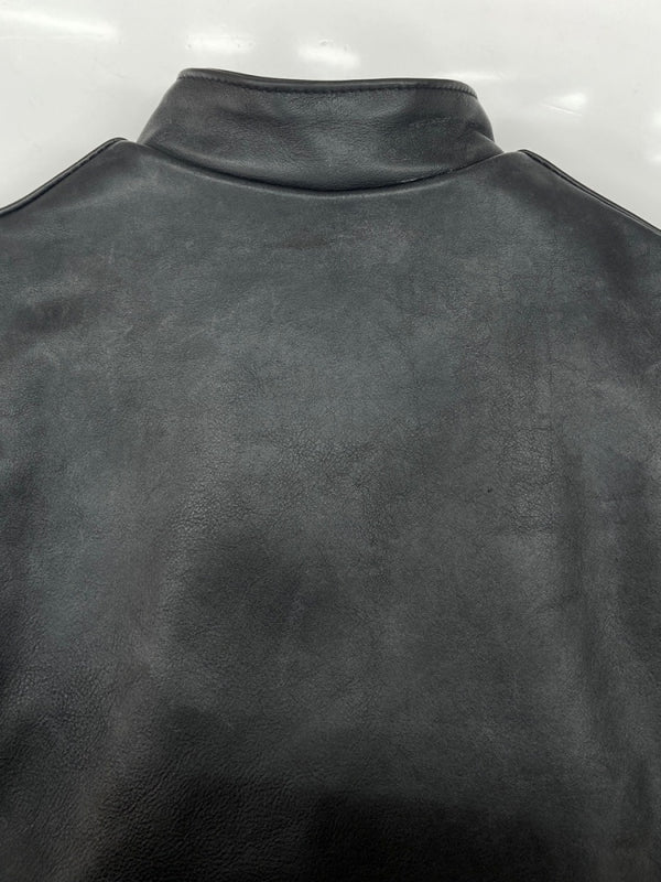 ショット SCHOTT LEATHER JACKET レザー ジャケット シングル ライダース バイカー レーサー アウトドア USA製 アウター 黒 サイズ 34 ジャケット 無地 ブラック 104MT-1693