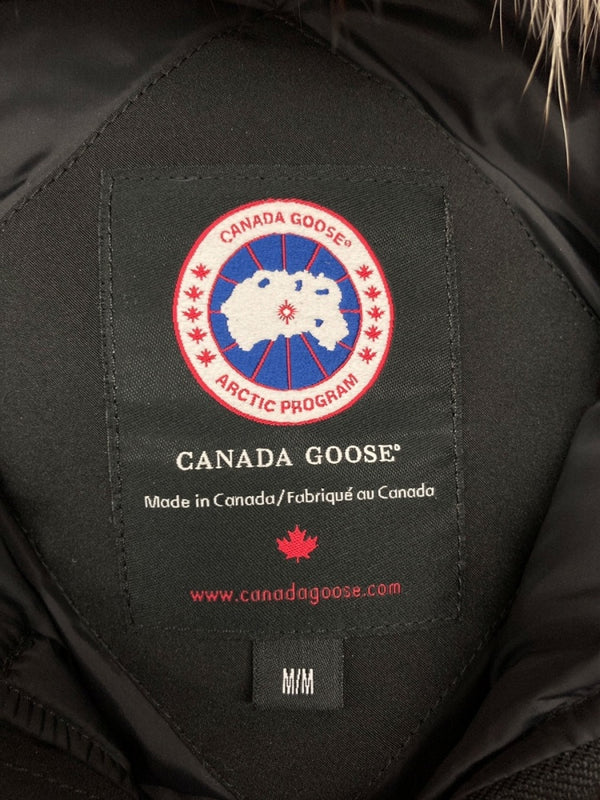 カナダグース CANADA GOOSE JASPER PARKA HERITAGE ジャスパー パーカー ヘリテージ ダウン ジャケット アウター ファー 黒 3438JM ジャケット ロゴ ブラック Mサイズ 104MT-914