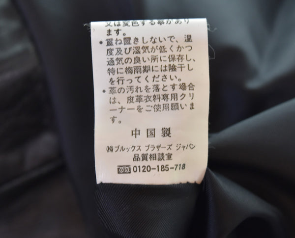 ブルックスブラザーズ BROOKS BROTHERS 346 シングルライダースジャケット ジャケット ブラック 103MT-3049