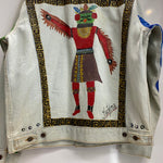 【曜日割引対象外】 エディーバウアー Eddie Bauer 70's 80's カスタムペイント デニムジャケット ジャケット マルチカラー Lサイズ 201MT-4620 VB