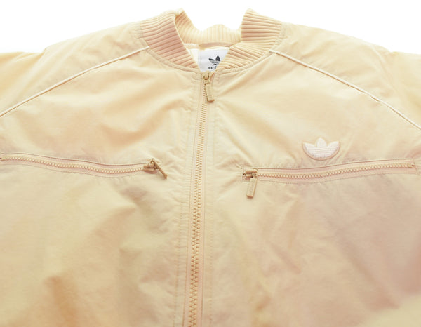 アディダス adidas W BOMBER ロゴ 刺繍 ジャケット HK5232 ジャケット ベージュ LLサイズ 103MT-3121