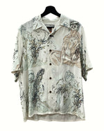 ワコマリア WACKO MARIA × GHOST IN THE SHELL 攻殻機動隊 HAWAIIAN SHIRT ハワイアン シャツ アロハシャツ 半袖 白 半袖シャツ キャラクター ホワイト Sサイズ 104MT-1163