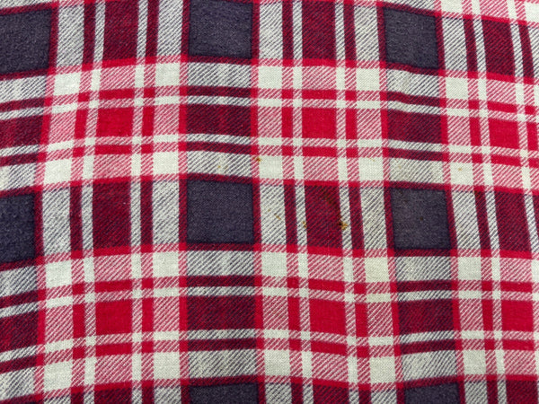 ヴィンテージ vintage 60s～ 60年代 Wash'n Wear プリントネル プリネル 赤 サイズ 16～16 1/2 長袖シャツ チェック マルチカラー 104MT-1305
