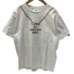 アベイシングエイプ A BATHING APE COMME des GARCONS コラボ Tシャツ ホワイト XLサイズ 201MT-4800