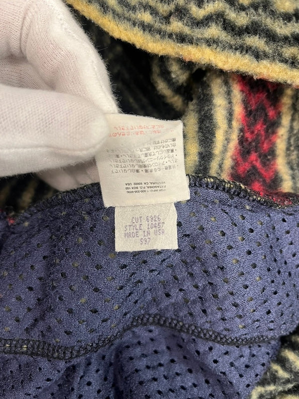 パタゴニア PATAGONIA 98年製 90s 90's USA製 ブルズアイ柄 ハーフジップ フリース プルオーバージャケット 総柄 10457 XL ジャケット マルチカラー 101MT-4802