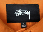 ステューシー STUSSY Torque Jacket トルクジャケット ワークジャケット ライトアウター ミリタリー ステンカラー フロントボタン ロゴプリント ORANGE 橙色 ジャケット ワンポイント オレンジ XLサイズ 104MT-1801