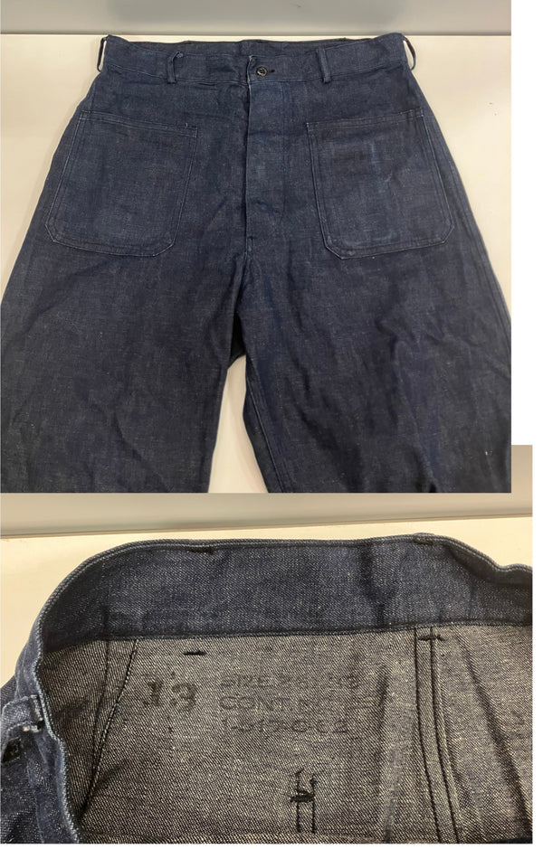 ミリタリー Military 60's 60年代 US NAVY デニム セーラーパンツ フレアパンツ インディゴ 濃紺 VINTAGE ヴィンテージ デニム ブルー 101MB-705