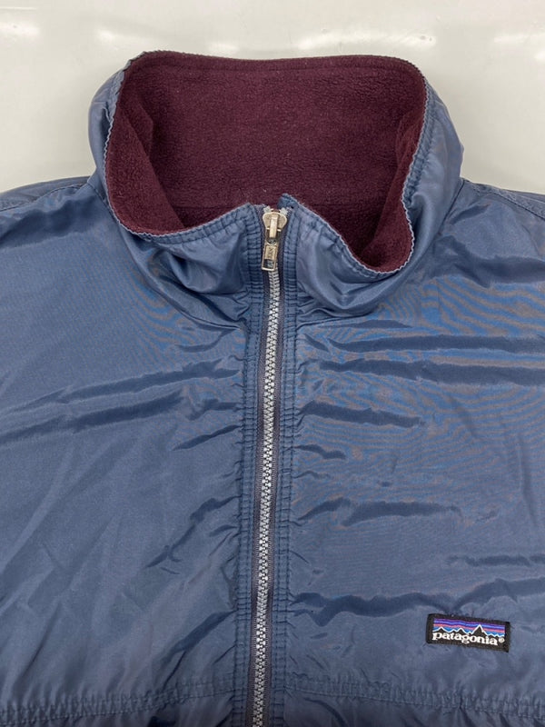 パタゴニア Patagonia SHELLED SYNCHILLA JACKET シェルド シンチラ ジャケット ジップアップ アウトドア フリース 紺 ジャケット ロゴ ネイビー Lサイズ 104MT-1858