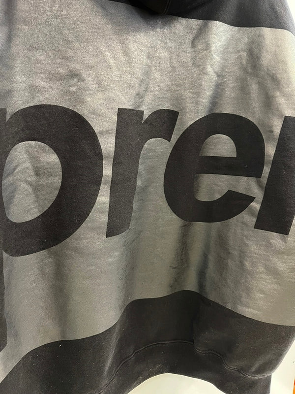 シュプリーム SUPREME big logo hooded sweatshirt ビッグロゴ バックプリントパーカー フーディ パーカ ブラック Lサイズ 101MT-5212