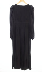 ハーリップトゥ Her lip to LaRochellePleatedDress ラロシェルプリーツドレス フレアワンピース マキシ ロング 黒 1224305143 ワンピース ブラック Sサイズ 103LT-86