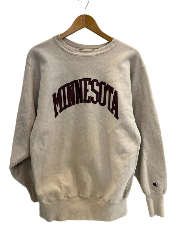 チャンピオン Champion 90s～ ヴィンテージ vintage 刺繍タグ リバースウィーブ REVERSE WEAVE MINESOTA USA製 アメリカ製 XL スウェット ベージュ LLサイズ 101MT-4476