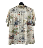 ヴィンテージ vintage 60s 60年代 PENNY'S ペニーズ 和柄 アロハシャツ オープンカラー 開襟 Made in Japan 生成り 半袖シャツ 総柄 マルチカラー Sサイズ 104MT-1832