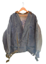 ゲス GUESS 80s レザー切替 デニムジャケット Made in USA 80's Gジャン USA製 ジャケット ブルー Lサイズ 103MT-3395