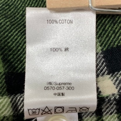 シュプリーム SUPREME 20FW tartan flannelshirt ネルシャツ 長袖シャツ グリーン XLサイズ 201MT-4370