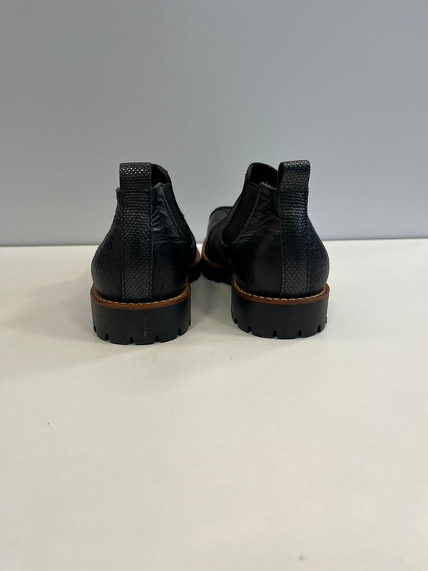 コムデギャルソン COMME des GARCONS HOMME PLUS オムプリュス パッチワークレザーサイドゴアブーツ 黒 メンズ靴 ブーツ サイドゴア ブラック 26cm 101sh-2278