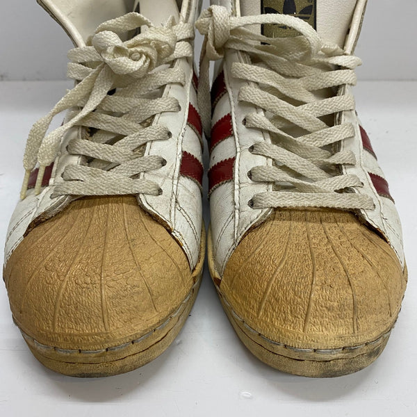 【曜日割引対象外】 アディダス adidas 80's PRO MODEL フランス製 made in france 金ベロ 5 1/2 メンズ靴 スニーカー ホワイト 24.5cmサイズ 201-shoes1585 VB