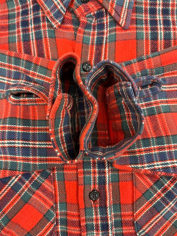 ファイブブラザー FIVE BROTHER 70s 80s ヴィンテージ チェックシャツ US古着 長袖シャツ レッド Lサイズ 101MT-3429